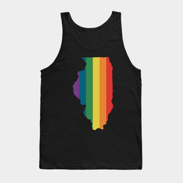 Illinois State Rainbow Tank Top by n23tees